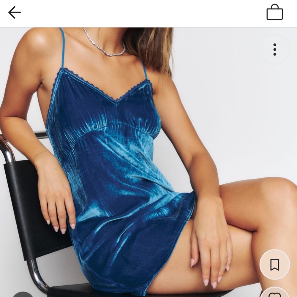 Reformation Laine Velvet Dress